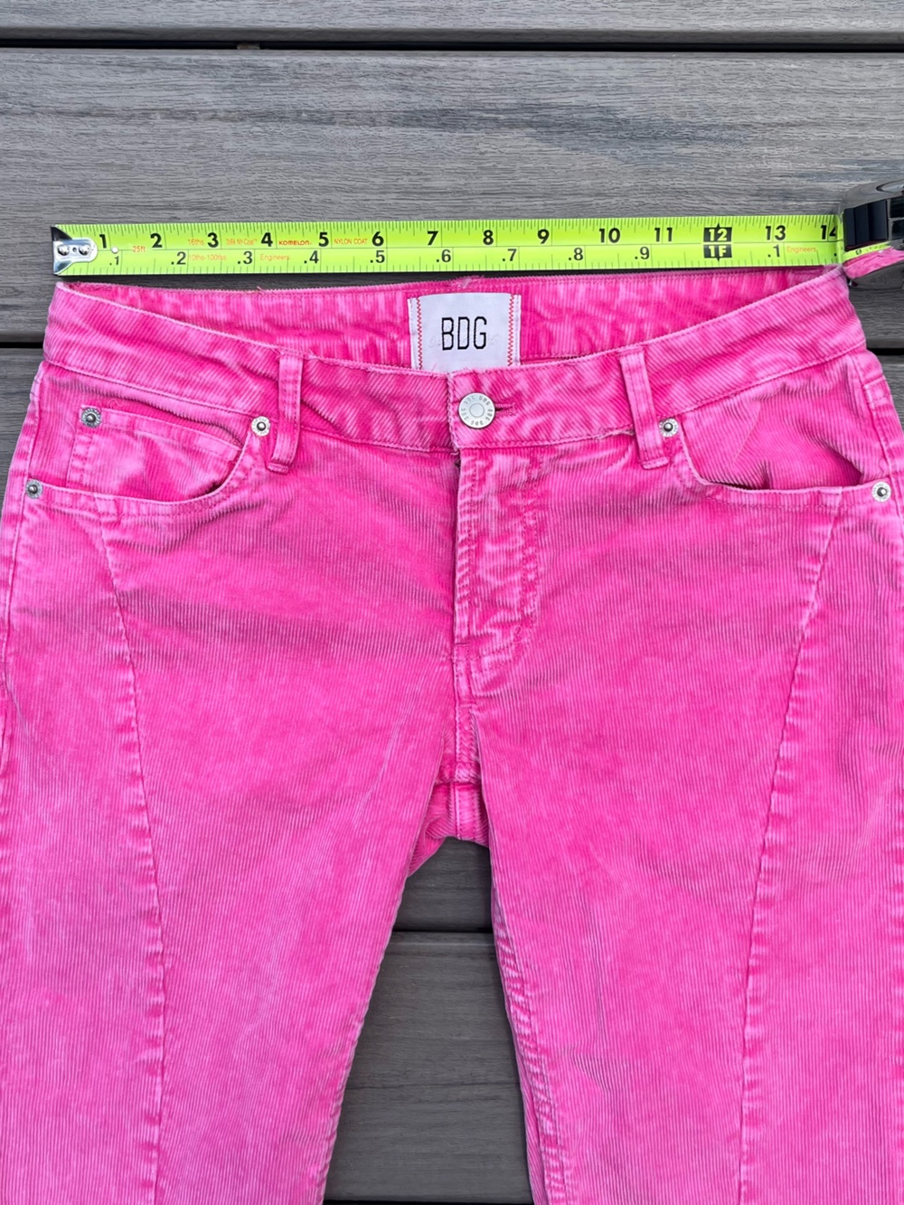 BDG; Hot 'Barbie' Pink; Low Rise; Extreme Flare Jeans; Classic Five-Pocket; US31 - Picture 6 of 12